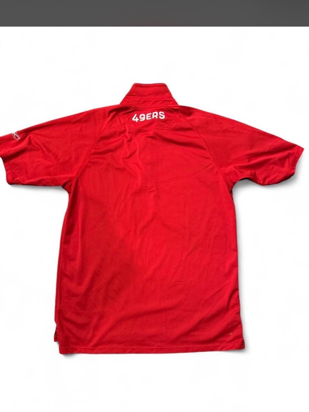 Reebok Red Short-Sleeve Polo with Team Patch - Picture 2 of 2